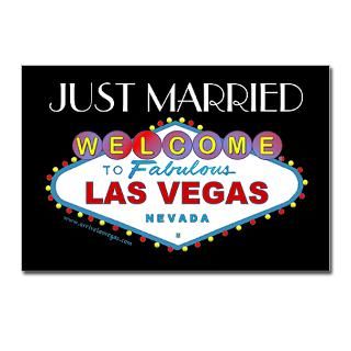 Just Married Las Vegas Postcards (Package of 8) by arrivelasvegas