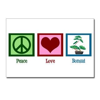 Peace Love Bonsai Postcards (Package of 8)