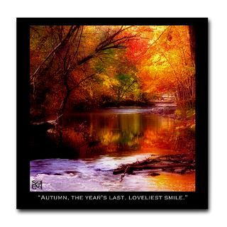 Autumns Smile Tile Coaster  Quotes  Free StylinGear Fresh