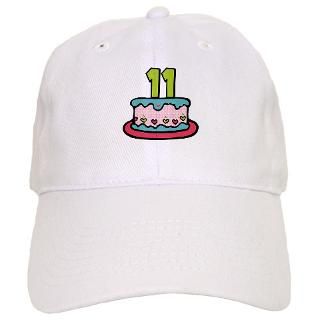 11 Gifts  11 Hats & Caps  11 Year Old Birthday Cake Baseball Cap