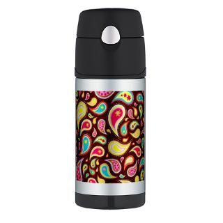 Gifts  50S Drinkware  Retro Funky Paisley Thermos Bottle (12 o
