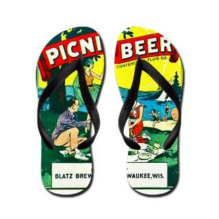 Wisconsin Beer Label 15 Flip Flops