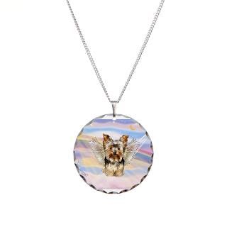 Angel And Yorkshire Terrier Jewelry  Clouds/Angel (#17) Necklace