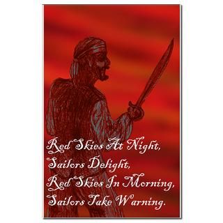 Red Skies At Night Pirate Mini Poster (11 x 17)