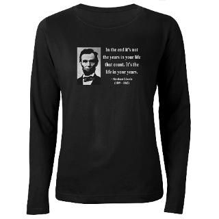 Abraham Lincoln 17 Womens Long Sleeve Dark T Shir