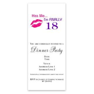 Kiss Me Im Finally 18 Invitations for $1.50