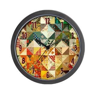 Fun Patchwork Quilt Wall Clock for $18.00