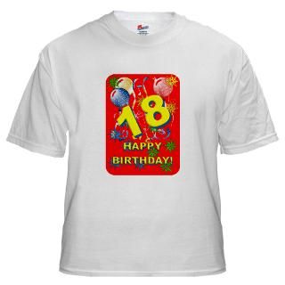 18th birthday white t shirt $ 18 99