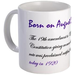 Mug 19th amendment to US Constitution giving wome