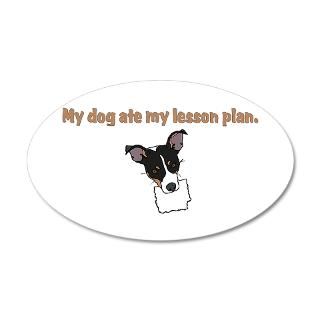 dog ate teachers lesson plan 35x21 Oval Wall Peel by Admin_CP3983426
