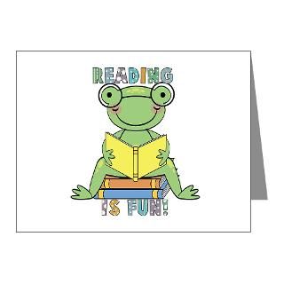  Books Note Cards  Frog Reading is Fun Note Cards (Pk of 20