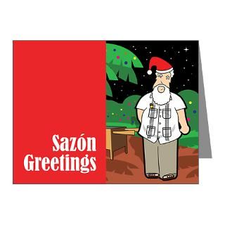 Noche Buena with Cuban Santa Note Cards (Pk of 20) by sazongreetings