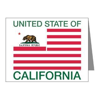 Cal Note Cards  United State of California Note Cards (Pk of 20