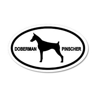 Canine Gifts  Canine Wall Decals  Doberman Pinscher 35x21 Oval