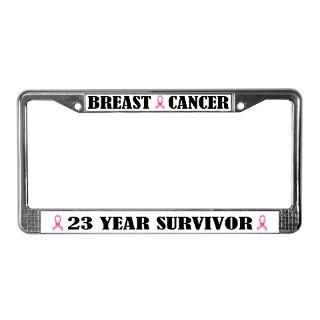 Breast Cancer 23 Year Survivor License Frame for $15.00
