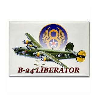 WWII 8th Air Force B 24 Liberator Rectangle Magnet for $4.50