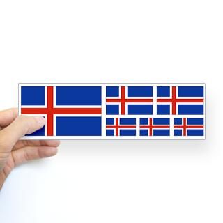 Icelandic Flags Sticker 10x3 / 25x7.5cm for $4.25