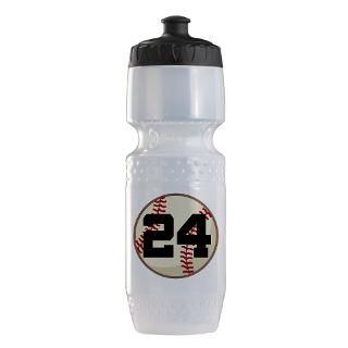 Baseball Gift Sports Number 24 Team Water Bottle for $10.00