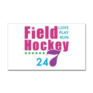Stickers  24/7 Field Hockey Rectangle Sticker