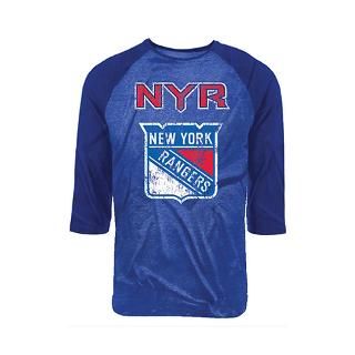 New York Rangers Royal Blue Majestic Threads 3/4 Sleeve Tri Blend