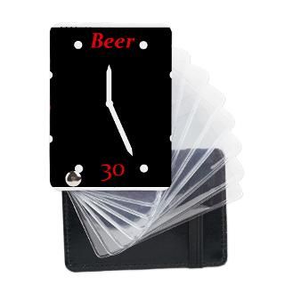 Beer 30 Clock Leather Card Holder for $34.50