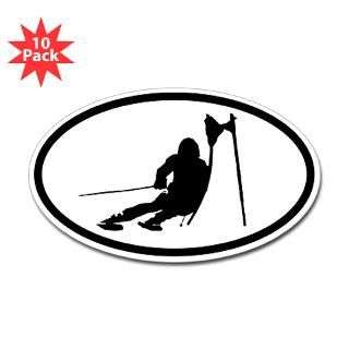 Ski Racer Oval Decal for $30.00