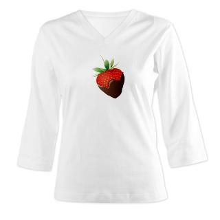 Chocolate Strawberry 3/4 Sleeve T shirt
