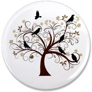 Crow Gifts  Crow Buttons  The Ravens Tree 3.5 Button