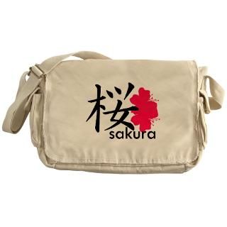 Sakura Kanji Messenger Bag for $37.50