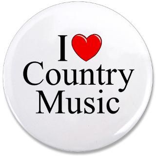 Bands Gifts  Bands Buttons  I Love (Heart) Country Music 3.5