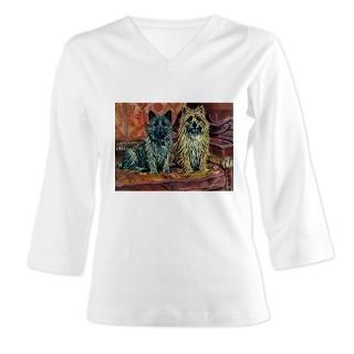 FIN cairn terrier painting.png 3/4 Sleeve T shirt