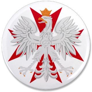 Poland Gifts  Poland Buttons  Polish Eagle Red Maltese Cros 3.5
