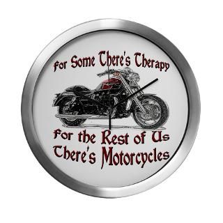 Motorcycle Therapy Modern Wall Clock for $42.50