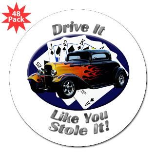 Deuce Coupe Hotrod 3 Inch Lapel Sticker (48 p Sticker by hotcarshirts7