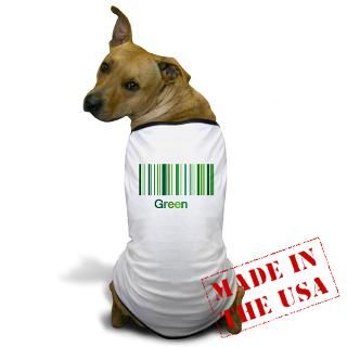 Activist Gifts  Activist Pet Apparel  Barcode Green Dog T Shirt