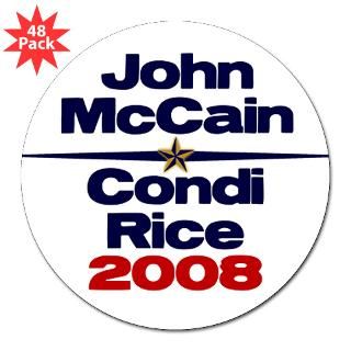 McCain Rice 2008 3 Lapel Sticker (48 pk) for $30.00