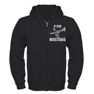 Ace Gifts  Ace Sweatshirts & Hoodies  P 51 Mustang Zip Hoodie