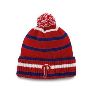 Philadelphia Phillies Youth Red 47 Brand Pregame Pom Top Knit Hat