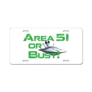 Area 51 or Bust Aluminum License Plate for $19.50