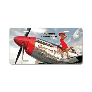 Car Accessories  Warbird Pinup Girls P 51 Aluminum License Plate