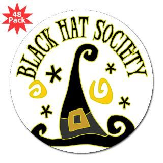  Black Hat Society 3 Lapel Sticker (48 pk