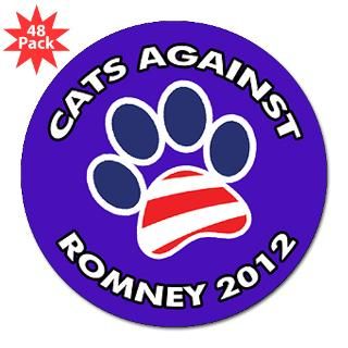 48 Pack DAR Cats Against Romney Lapel for $30.00
