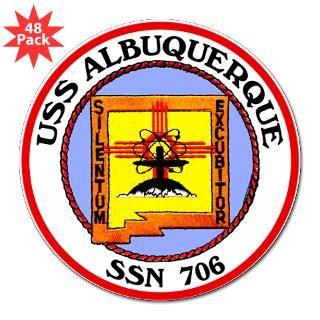 USS Albuquerque SSN 706 3 Lapel Sticker (48 for $30.00