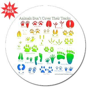 Rainbow 3D Animal Tracks 3 Lapel Sticker (48 Sticker by tracker2