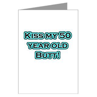 50 year old butt greeting cards pk of