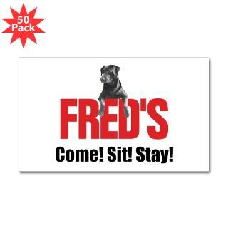Freds Merchandise Rectangle Sticker 50 pk)