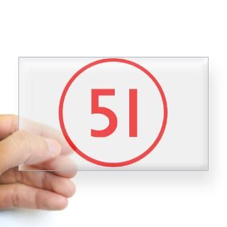 Emergency 51 Rectangle Decal for $4.25