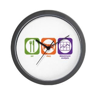 Eat Sleep Investment Analysis Wall Clock for $18.00