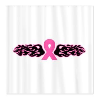 Breast Cancer Shower Curtains  Custom Themed Breast Cancer Bath