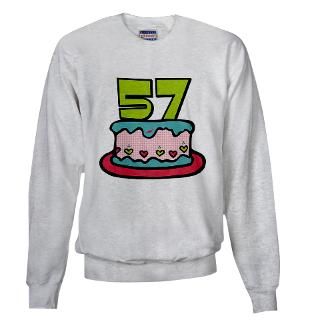 57 Year Old Birthday Cake Hooded Sweatshirt